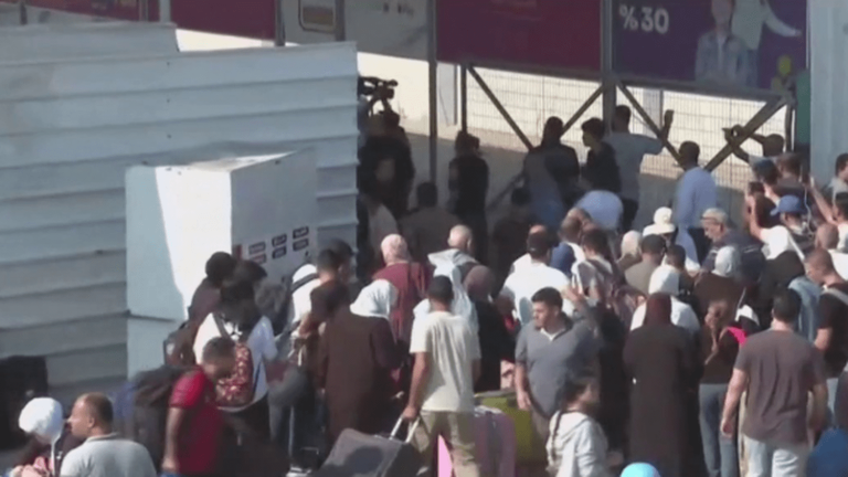 in Gaza, evacuations began on the Egyptian border