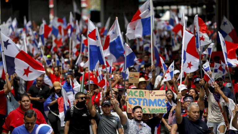 protests against a government contract to operate a copper mine