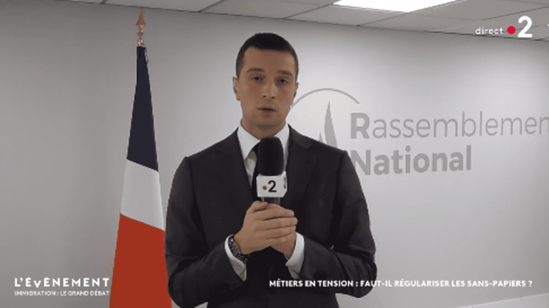 this text “is a bonus for illegality”, denounces Jordan Bardella in “L’Evénement” on France 2