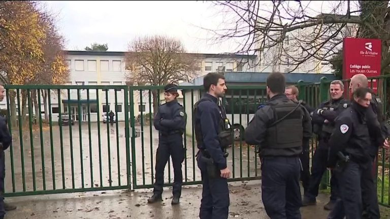 a schoolgirl tries to attack a teacher with a knife