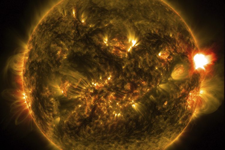 A large solar flare disrupted radio signals on Earth on Thursday