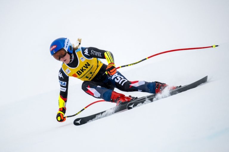 Alpine Skiing World Cup |  Mikaela Shiffrin scores rare downhill victory