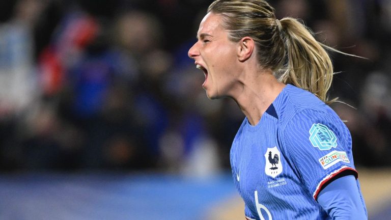 Eugénie Le Sommer misses the opportunity to widen the gap from the penalty spot… Follow the Nations League match