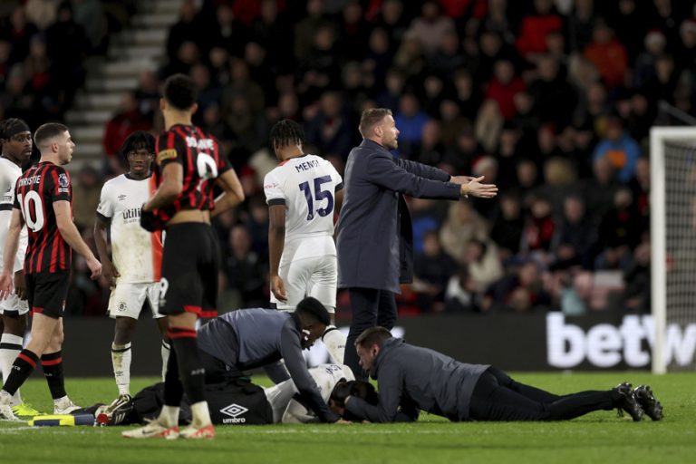 England |  Luton captain collapses during match