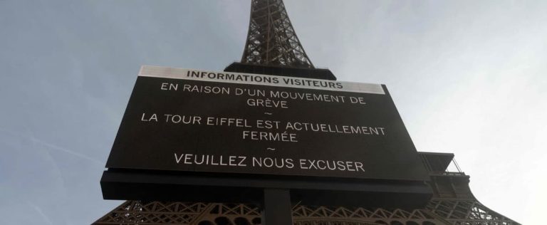 One day of strike: the Eiffel Tower, symbol of Paris, closed