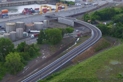 Port of Montreal |  A work in homage to Guido Molinari on a viaduct