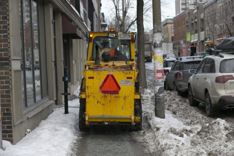 Snow removal |  A drunk blue-collar worker driving a snowcat, according to the City