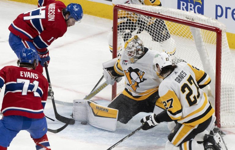 The Penguins beat the Canadiens 4-3 in a shootout