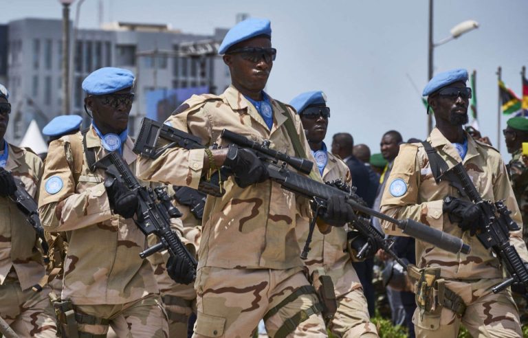 The UN mission in Mali lowers its flag