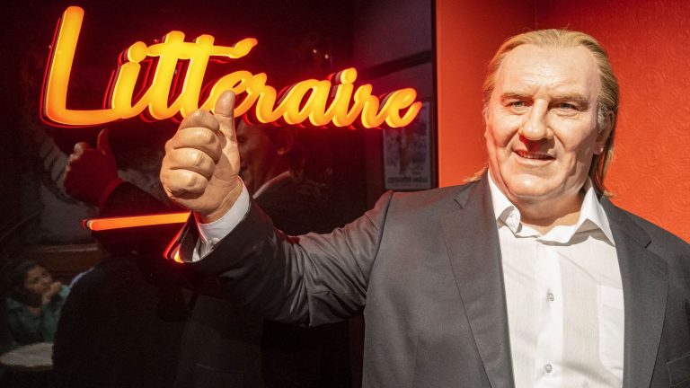 The wax statue of actor Gérard Depardieu removed from the Grévin museum