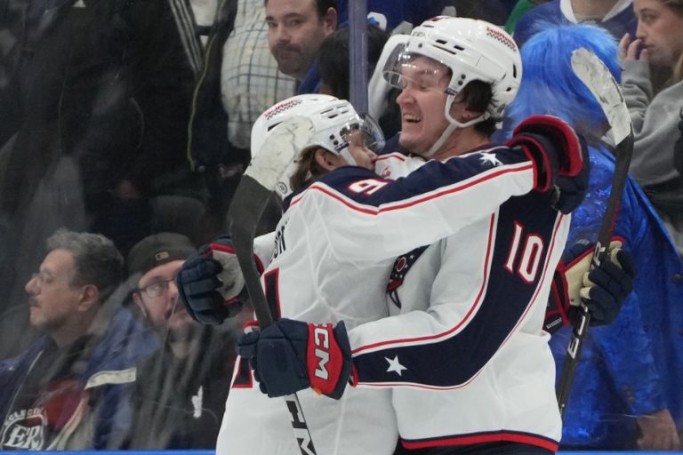 Thursday in the NHL |  Blue Jackets win 6-5 in overtime against Leafs