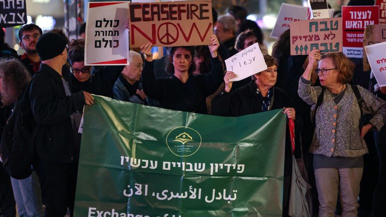 a peaceful demonstration authorized for the first time in Tel Aviv