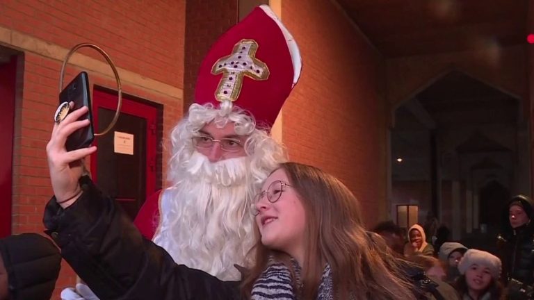 in Belgium, when Saint Nicholas wakes up the schoolchildren