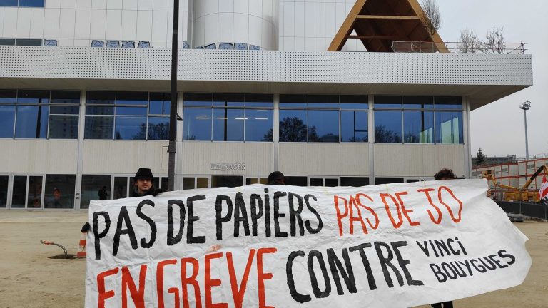 protesters occupy Olympics construction site to support undocumented workers