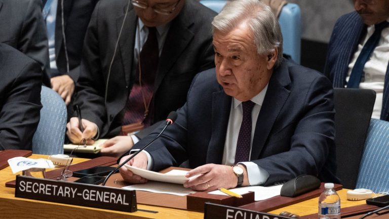 the UN secretary general deplores the “paralysis” of the organization