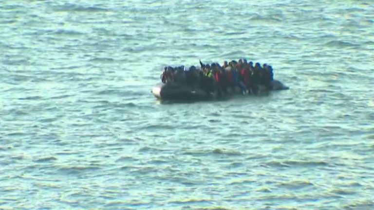 with migrant rescuers in the Channel