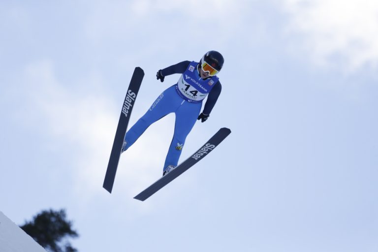 Canadian Abigail Strate wins silver medal in ski jumping in Germany