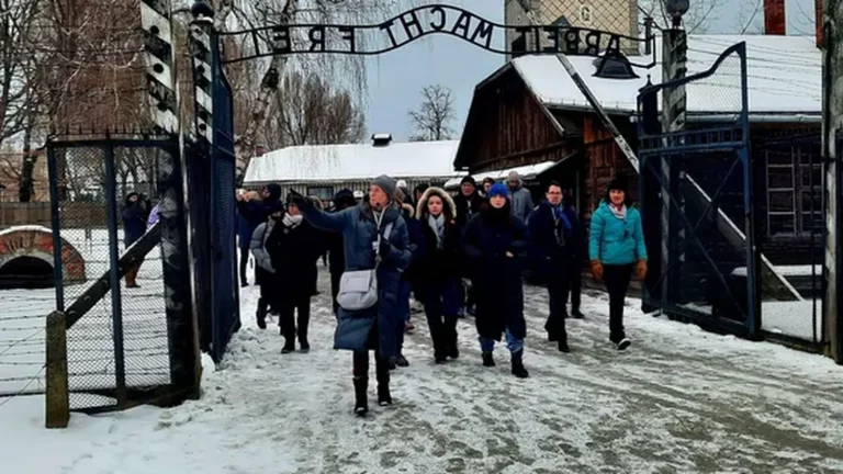 French athletes at Auschwitz-Birkenau to raise awareness of anti-Semitism in the sports community