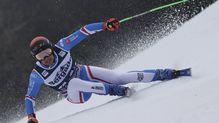 Frenchman Nils Allegre scores his first World Cup victory in Garmisch