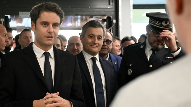 Gabriel Attal and Gérald Darmanin visit a police station in Val-d’Oise