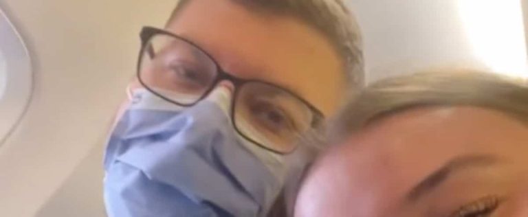 ‘He fought for his life and now he is completely cured’: Flight attendant announces over intercom that man has beaten cancer