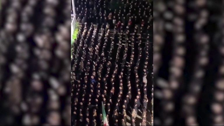 Italy: 1,000 people filmed giving a fascist salute