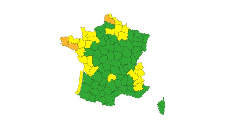 Morbihan and Finistère placed on orange “rain-flood” alert, Pas-de-Calais still in orange for a risk of flooding