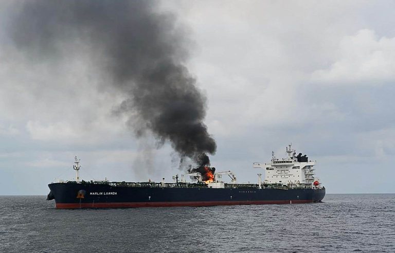 New US strike after Houthi attack on British tanker