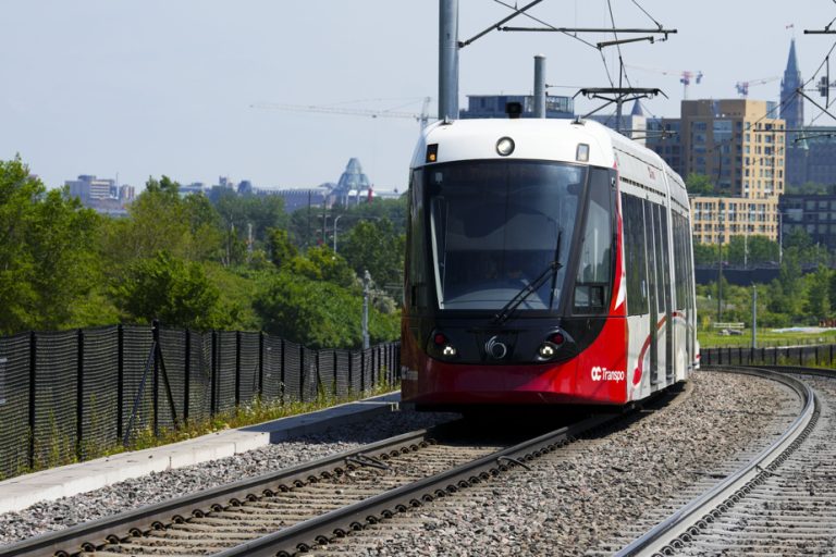 Ottawa Light Rail |  Concrete debris on the tracks of a station tunnel