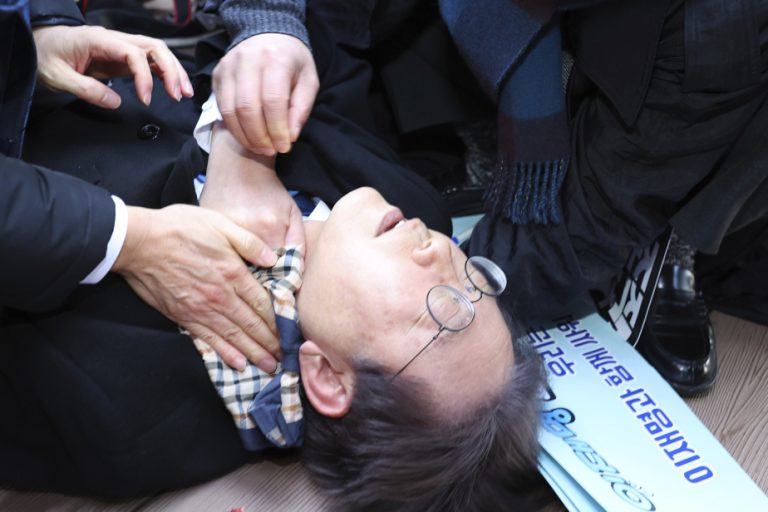 South Korea |  Opposition leader stabbed