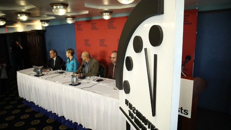 The doomsday clock remains set at 90 seconds from midnight