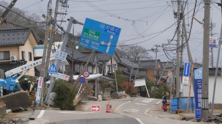 after the New Year’s earthquake in Japan, entire neighborhoods still isolated from the world