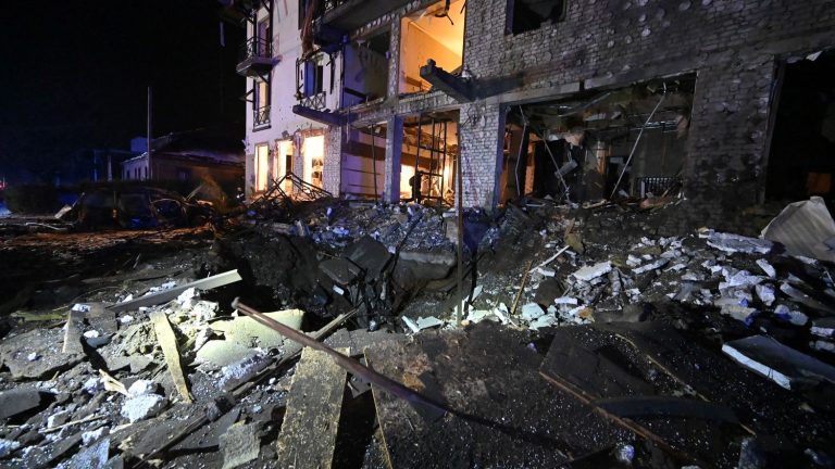 at least 13 people injured in Russian strike on hotel in Kharkiv