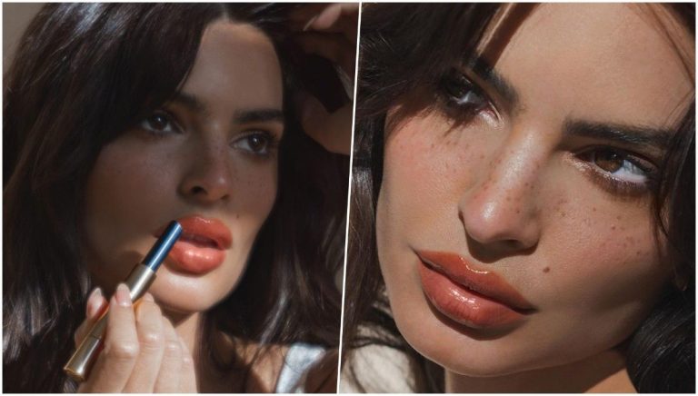 here is Emily Ratajkowski’s favorite lip combo for even fuller lips