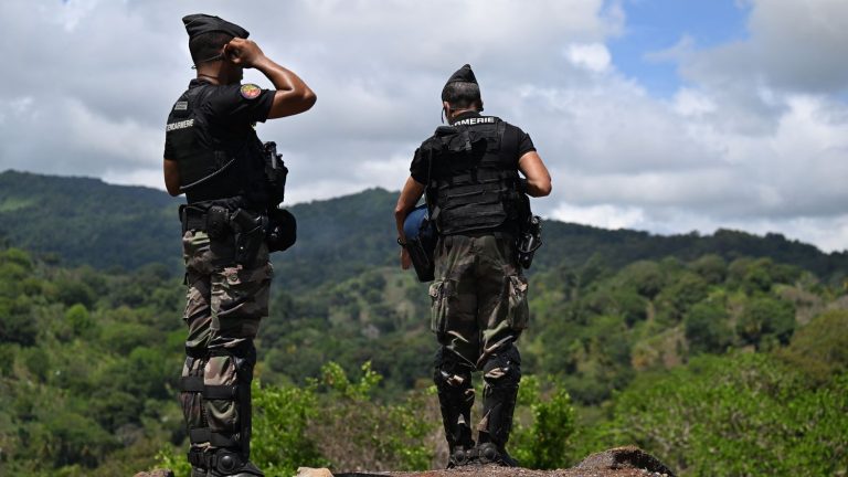 roadblocks set up by demonstrators to protest against insecurity and immigration