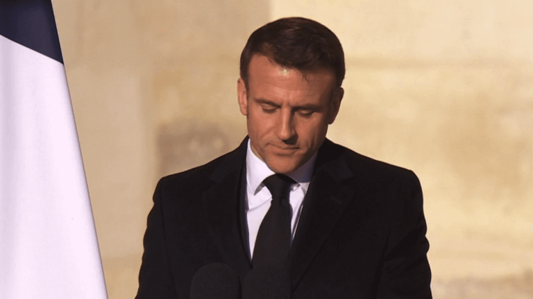 the solemn words of Emmanuel Macron