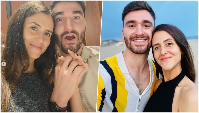 the star of the French handball team is madly in love with a very beautiful brunette