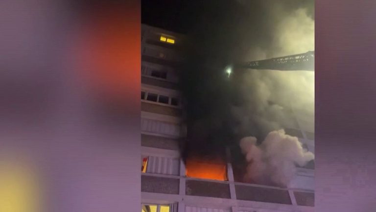 young child dies in building fire