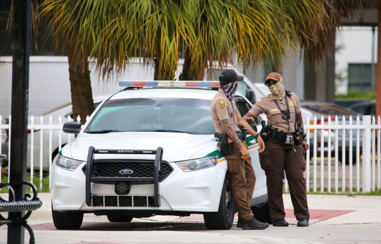 An acorn falls on his car, an American police officer opens fire