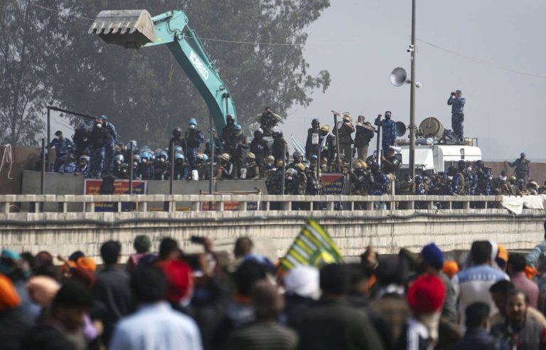 Angry Indian farmers ready to resume their advance towards New Delhi