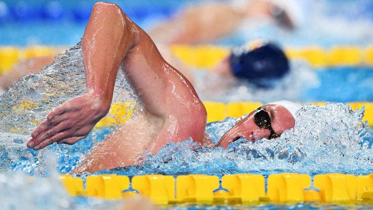 David Aubry wins bronze in the 1,500m freestyle