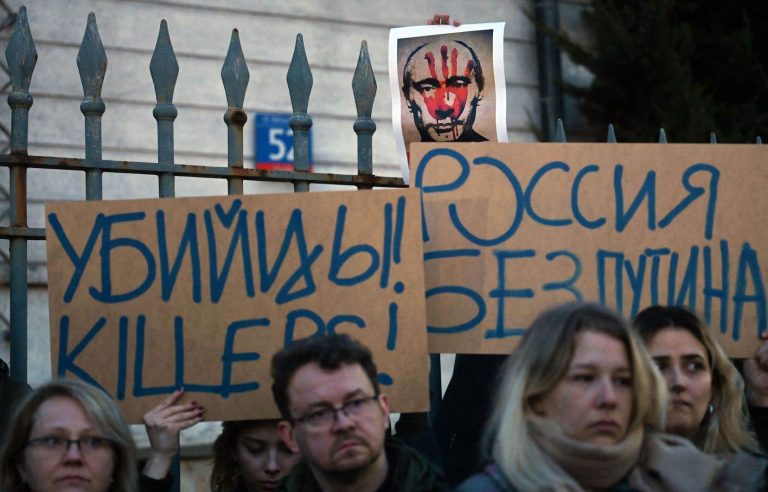 Demonstrations in Europe and the United States to denounce the death of Alexeï Navalny