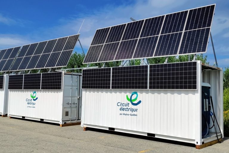 Electrification |  Hydro-Québec is testing a solar-powered charging station