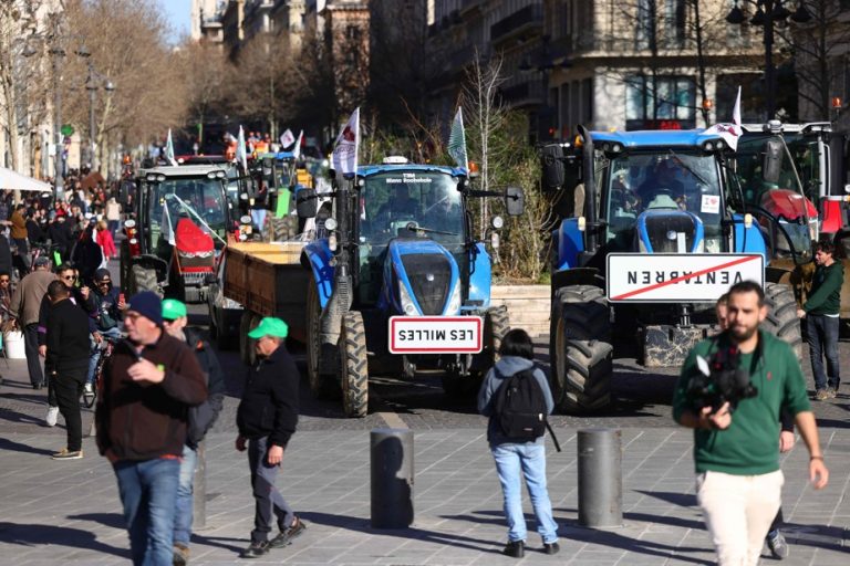 Farmers’ demonstration in the center of Marseille