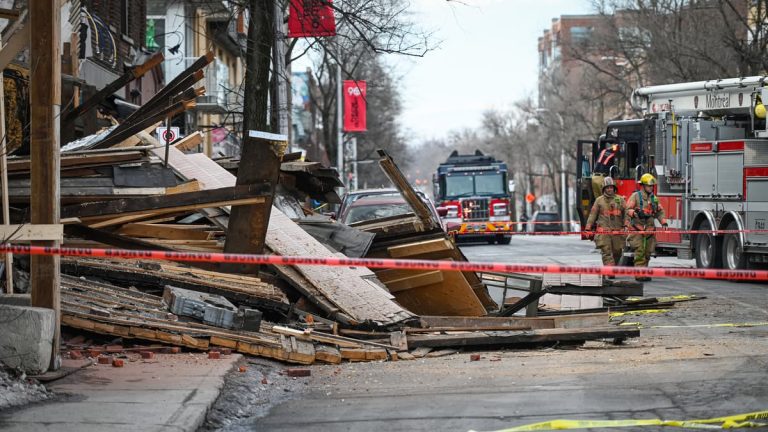 Spectacular collapse of a building in Outremont