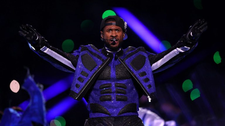 Usher performs at halftime, but Taylor Swift and Beyoncé steal the show