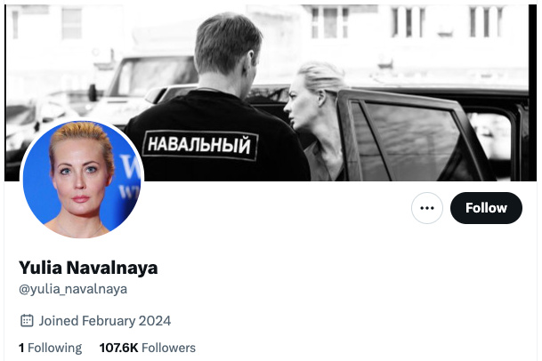 X reinstates Navalny’s widow’s account