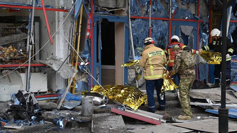 at least five dead and 18 injured after bombing in Belgorod, governor says