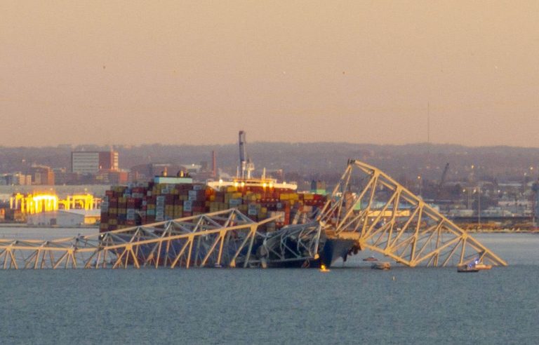 Francis Scott Key Bridge in Baltimore collapses after being struck by a ship