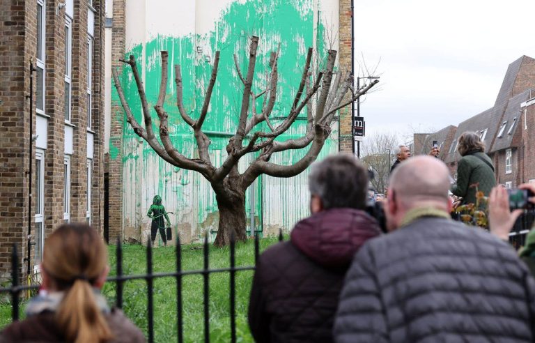 Banksy’s last work in London damaged, then protected